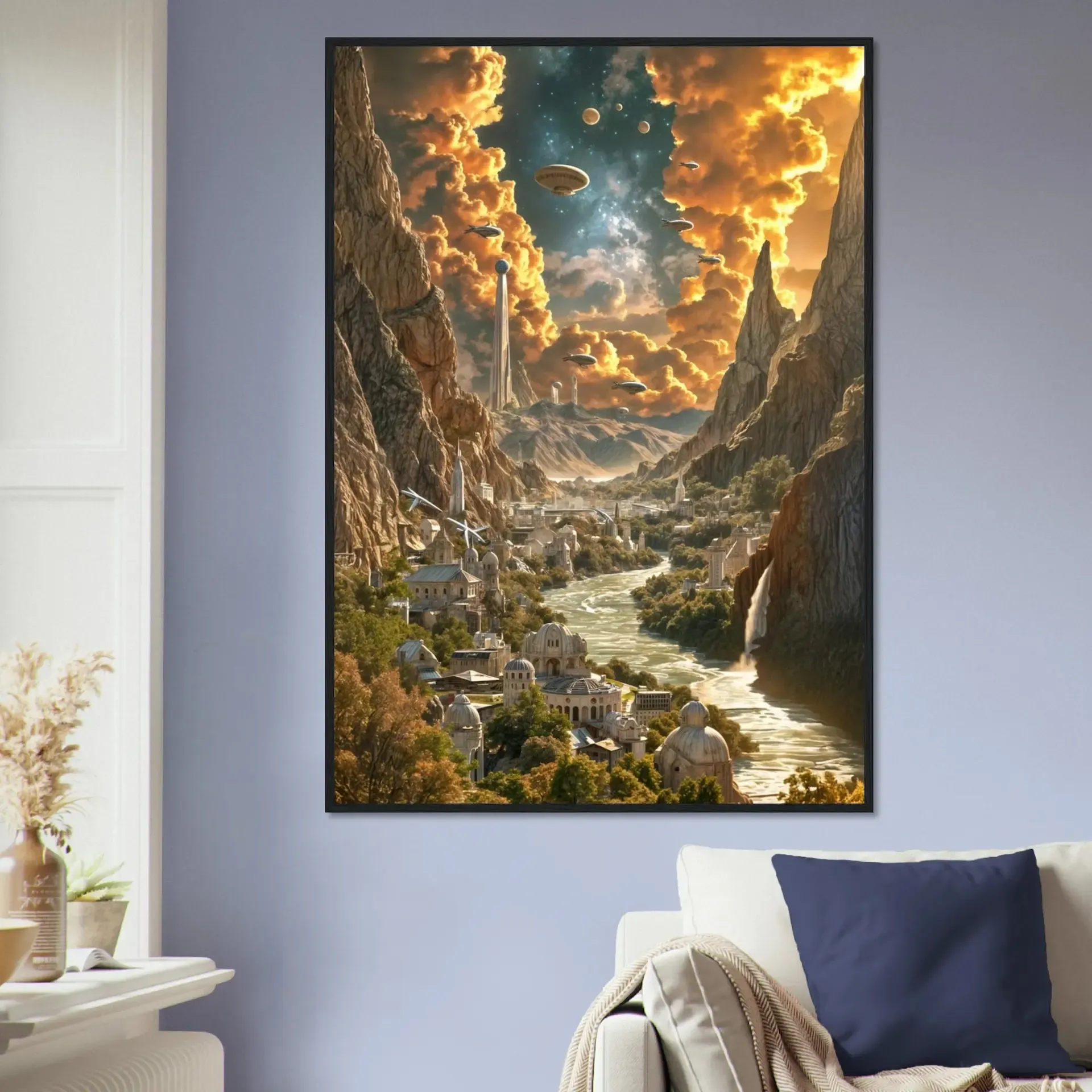 SciFi Cities Canvas Poster #006