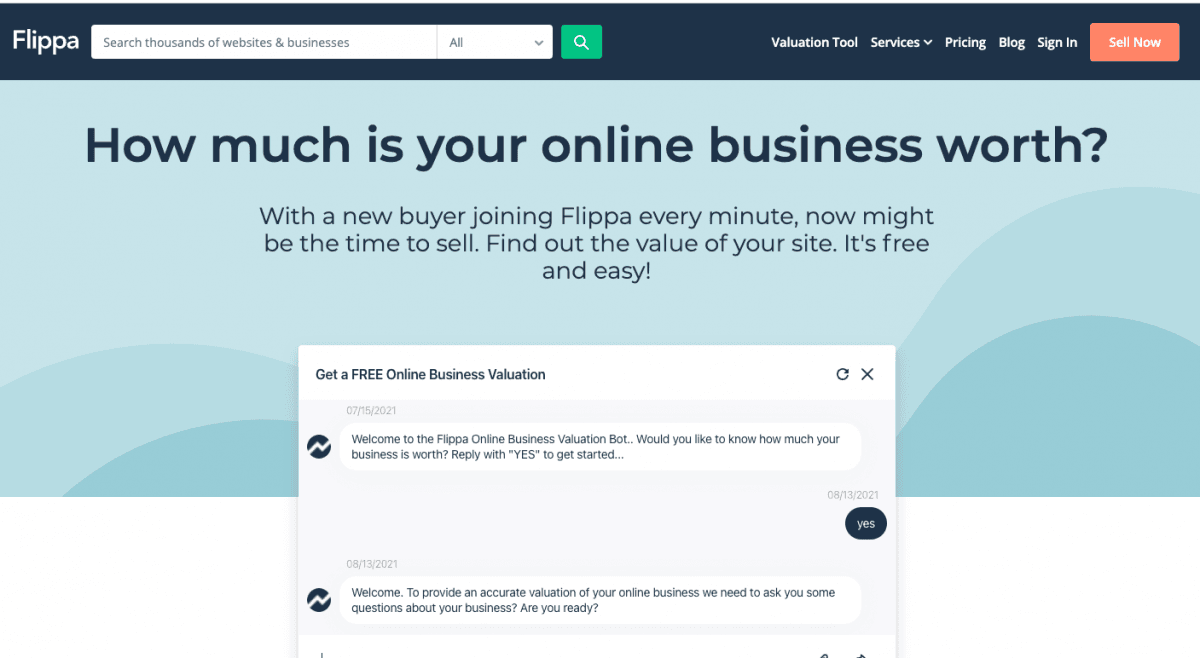 Flippa Valuation