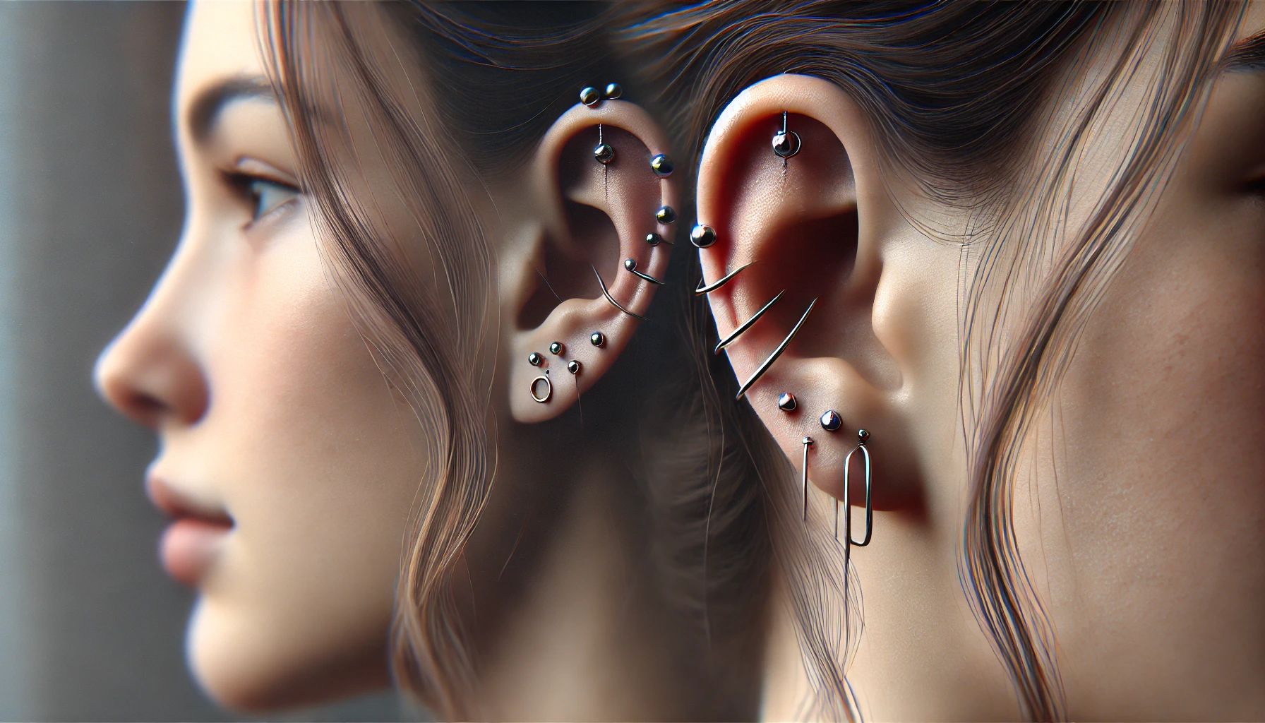 Asymmetrical Ear Piercings Trend