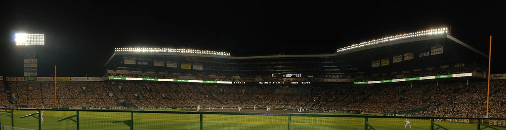A game at Koshien Stadium, Osaka