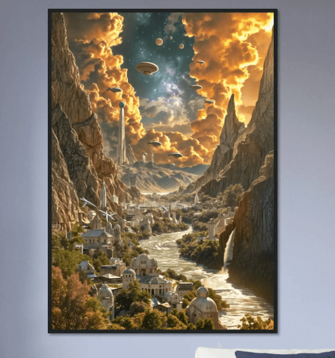 SciFi Cities Canvas Poster #006 Hover