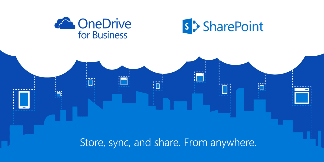 Microsoft's platform SharePoint and the cloud storage service OneDrive