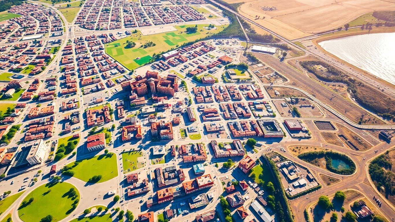 Detailed map of a California city.