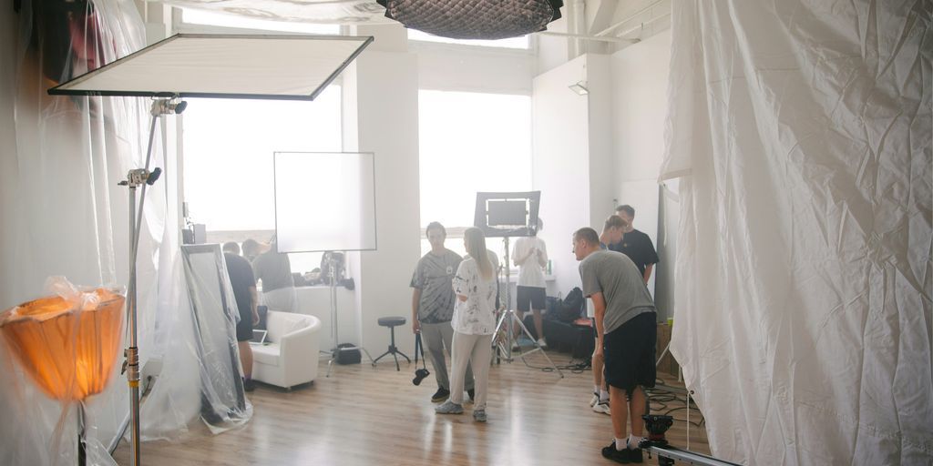 a group of people in a room