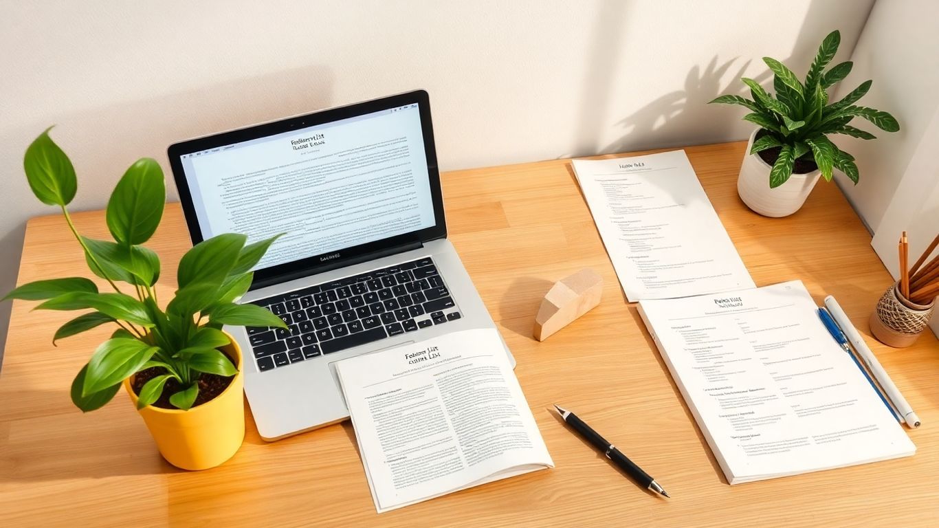 Eco-friendly workspace with laptop and journal materials