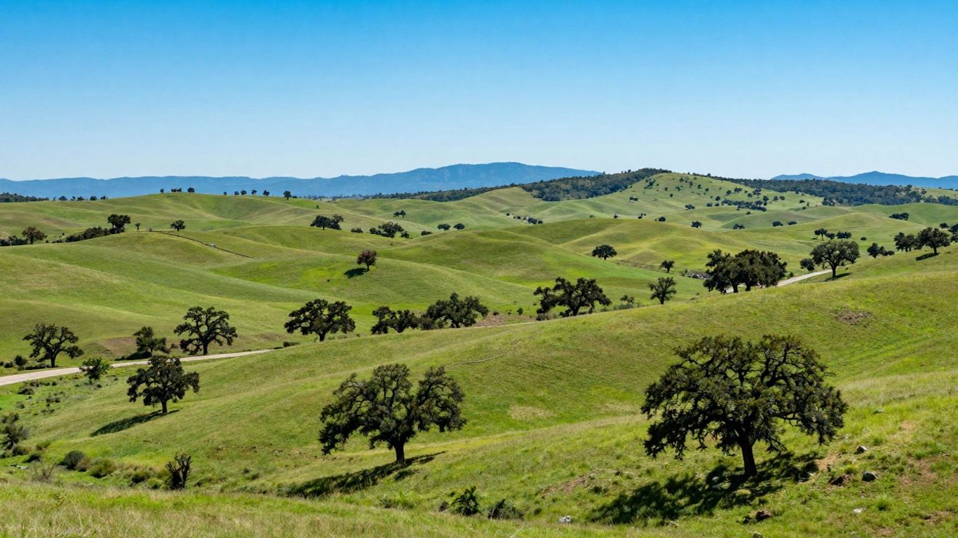 Scenic view of rolling hills in the Texas Hill Country.
