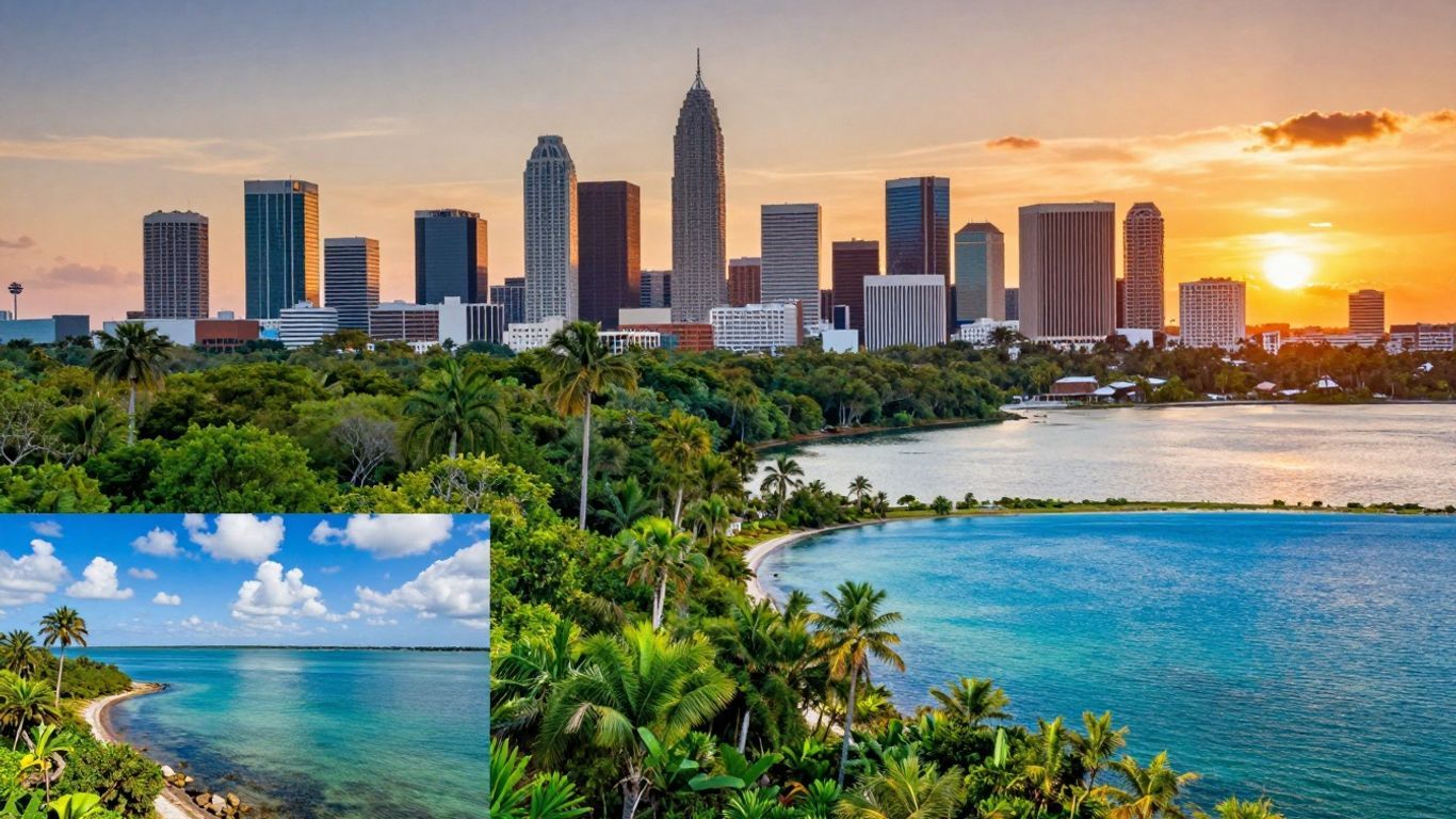 Florida cities and natural landscapes collage