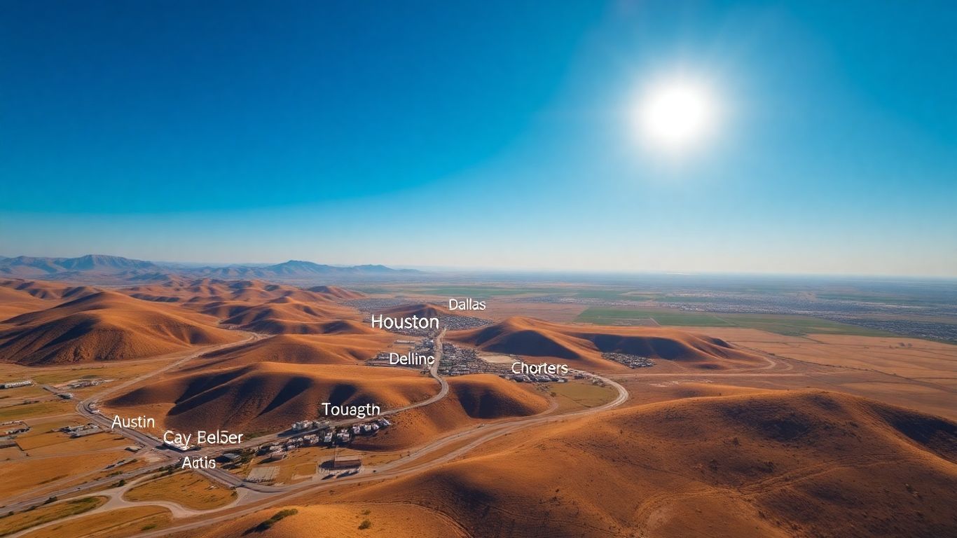 Map of Texas cities and highways.