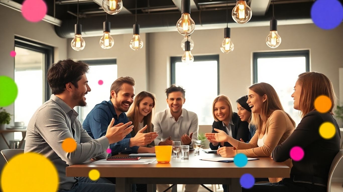 People brainstorming ideas for remote work productivity.