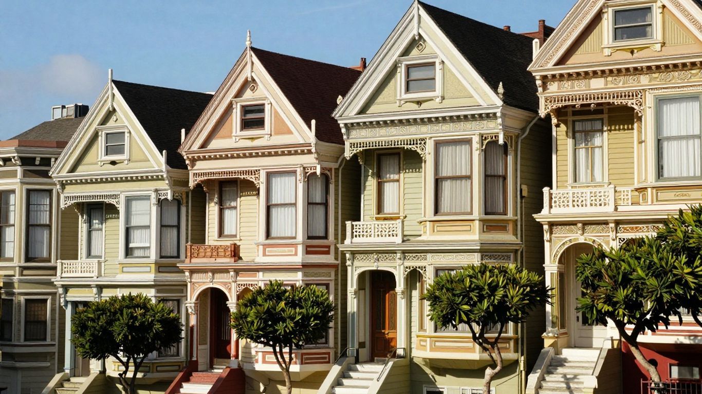 San Francisco Victorian architecture on a sunny day.