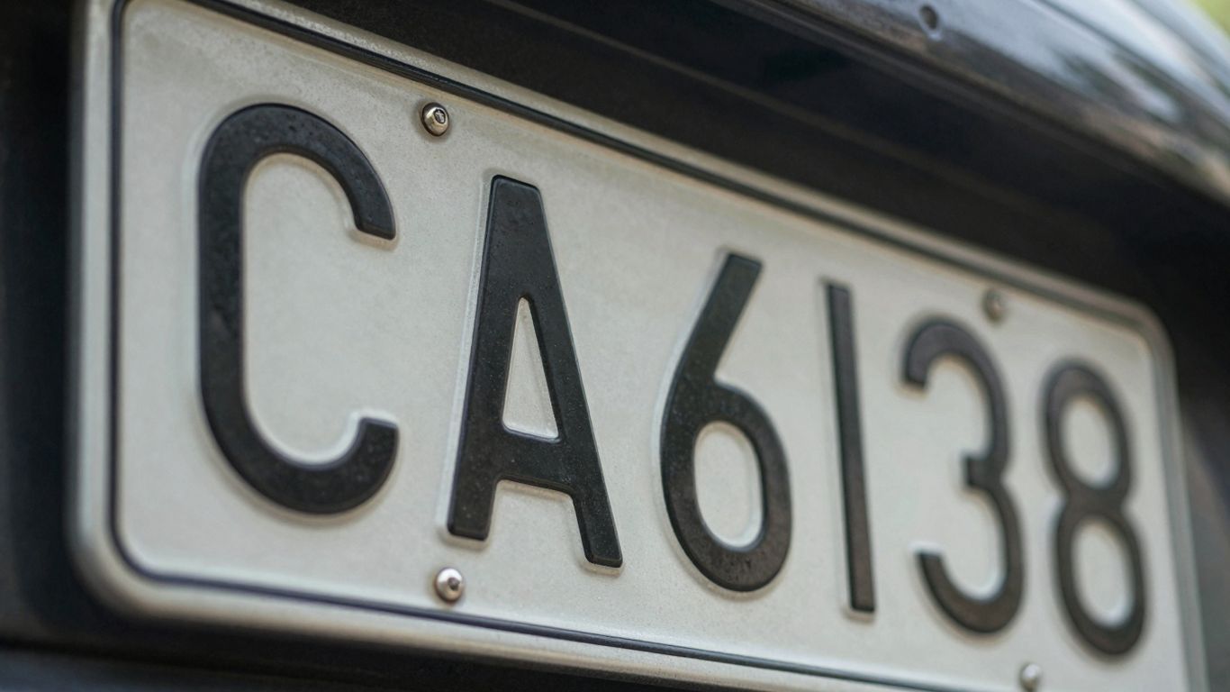 Malaysian license plate close-up