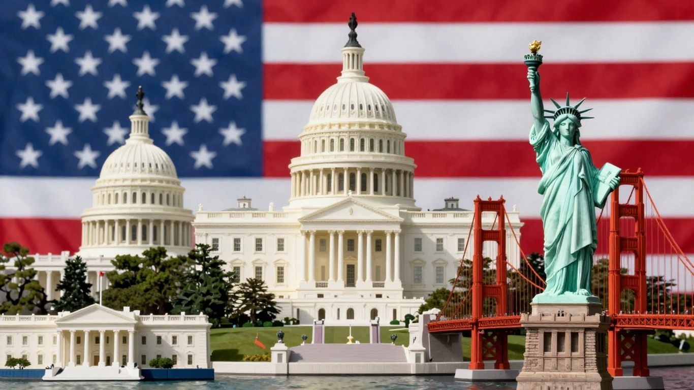 US Capital Cities Landmarks Collage