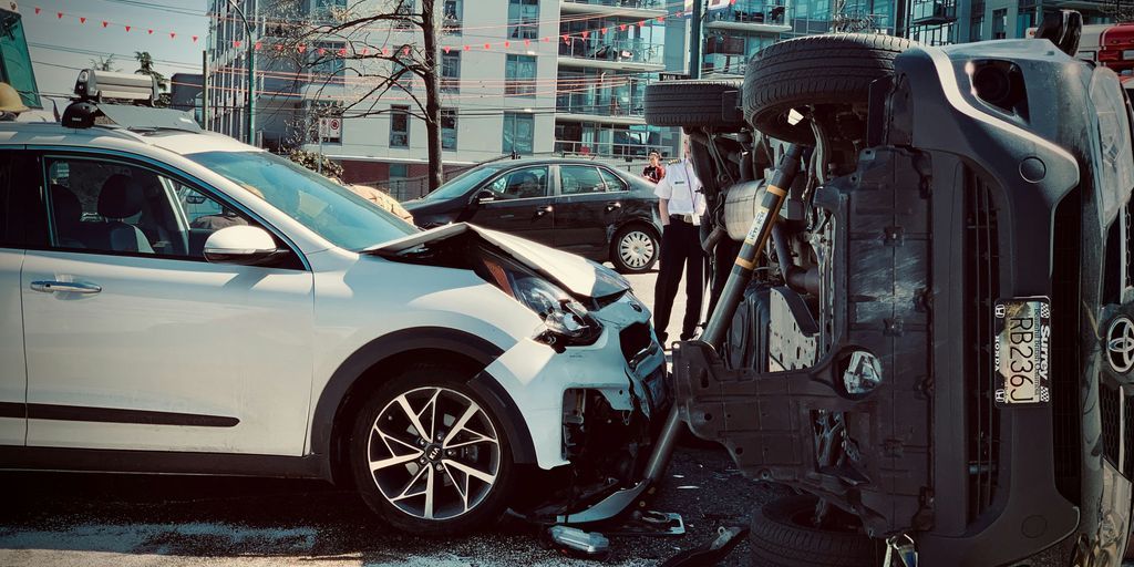a car that has crashed into another car