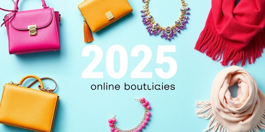 Colorful accessories from trendy online boutiques for 2025 fashion.