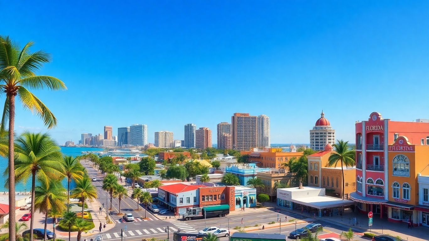 Florida cities and small towns vibrant photographic collage