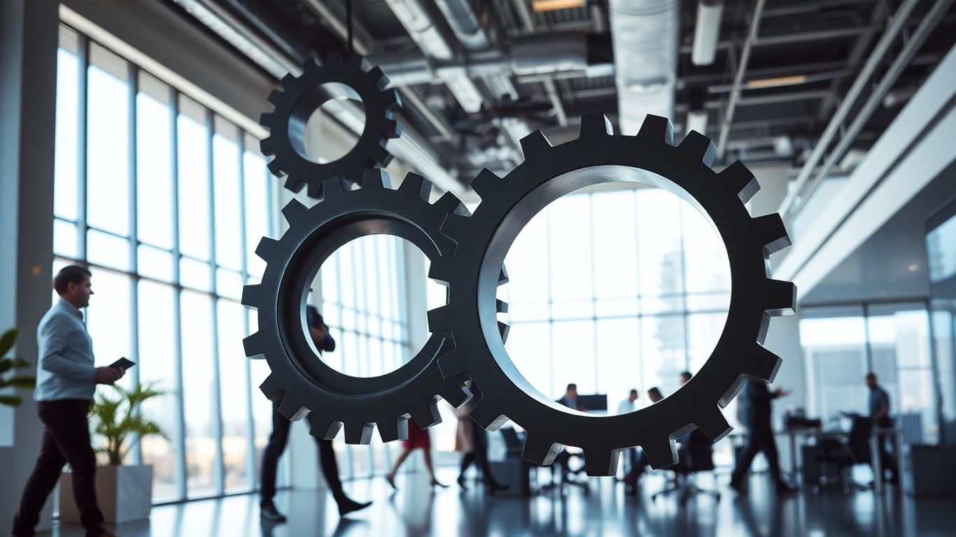 Business operations improving with collaboration and efficiency.