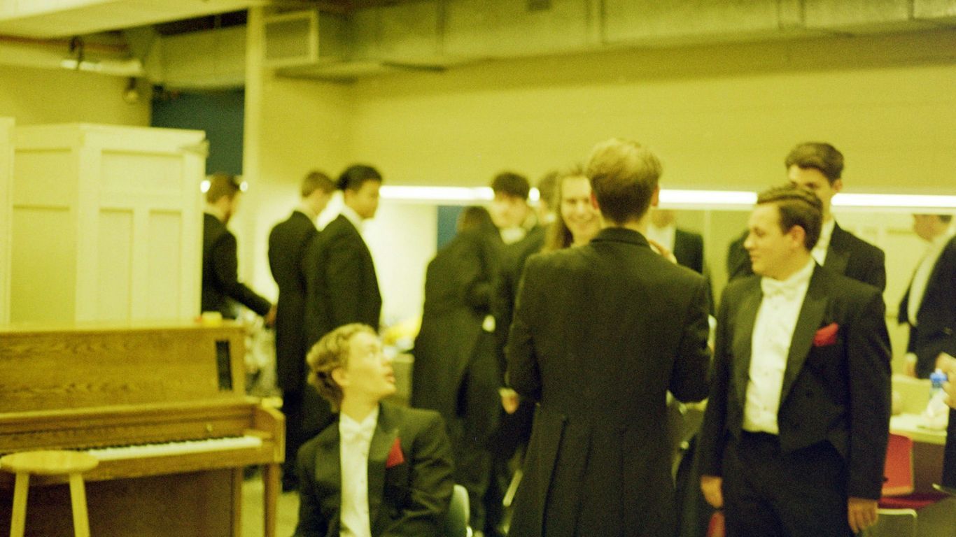 a group of people in a room
