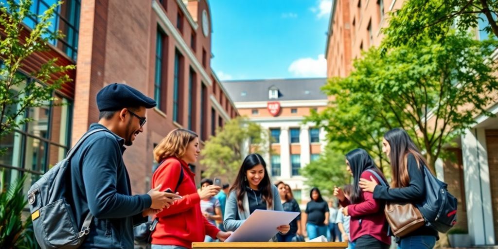 Students collaborating on projects in Harvard's innovative campus.