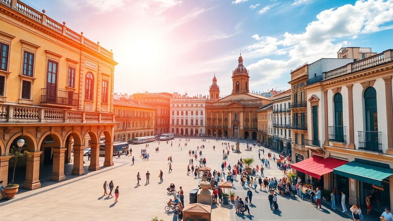 Diverse Spanish cities and Southern Spain heritage montage.