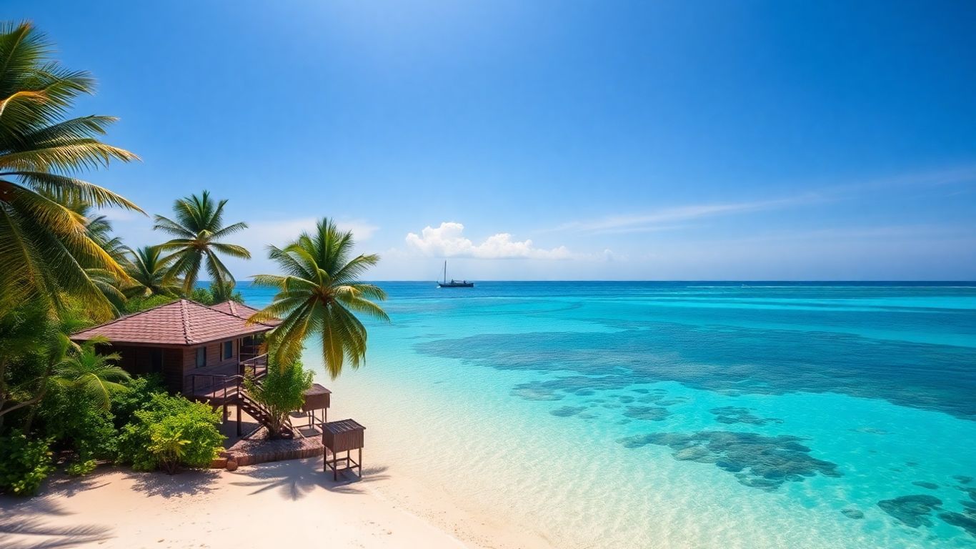 Turquoise waters and white sand beaches of Perhentian Islands.