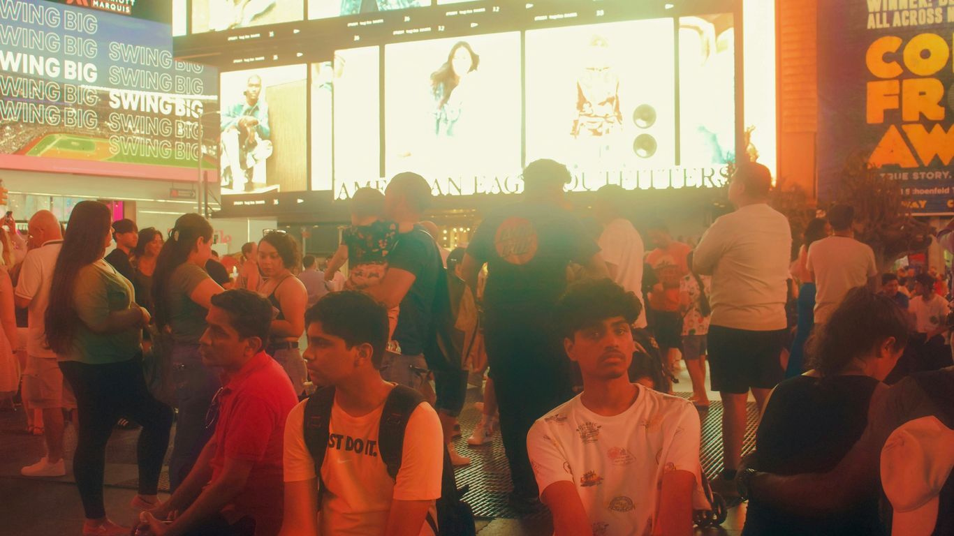 a group of people in a room