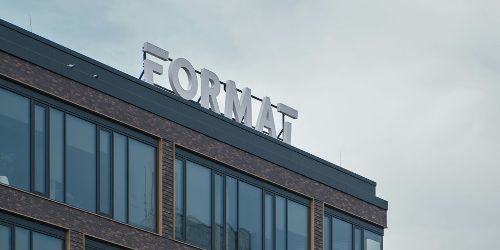 a building with a sign on it