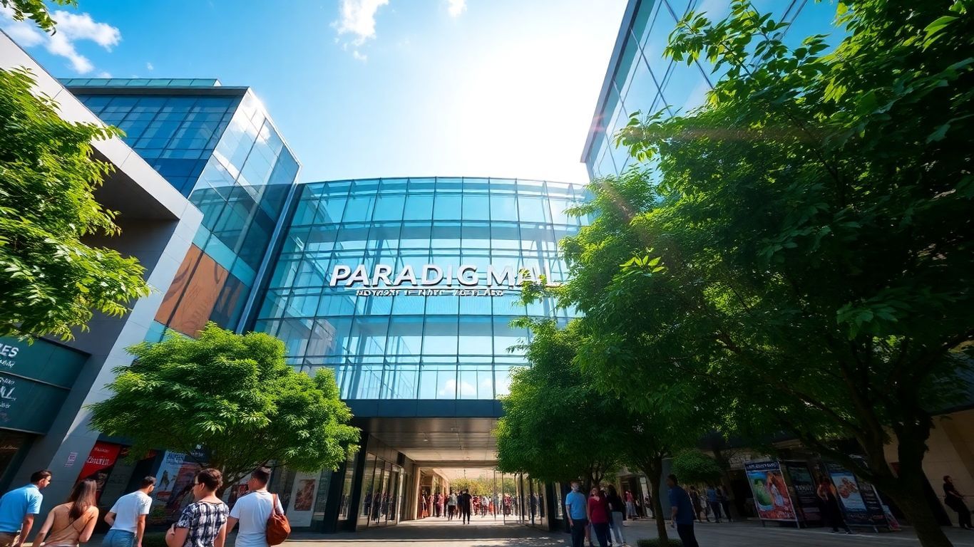 Modern facade of Paradigm Mall, Johor Bahru.