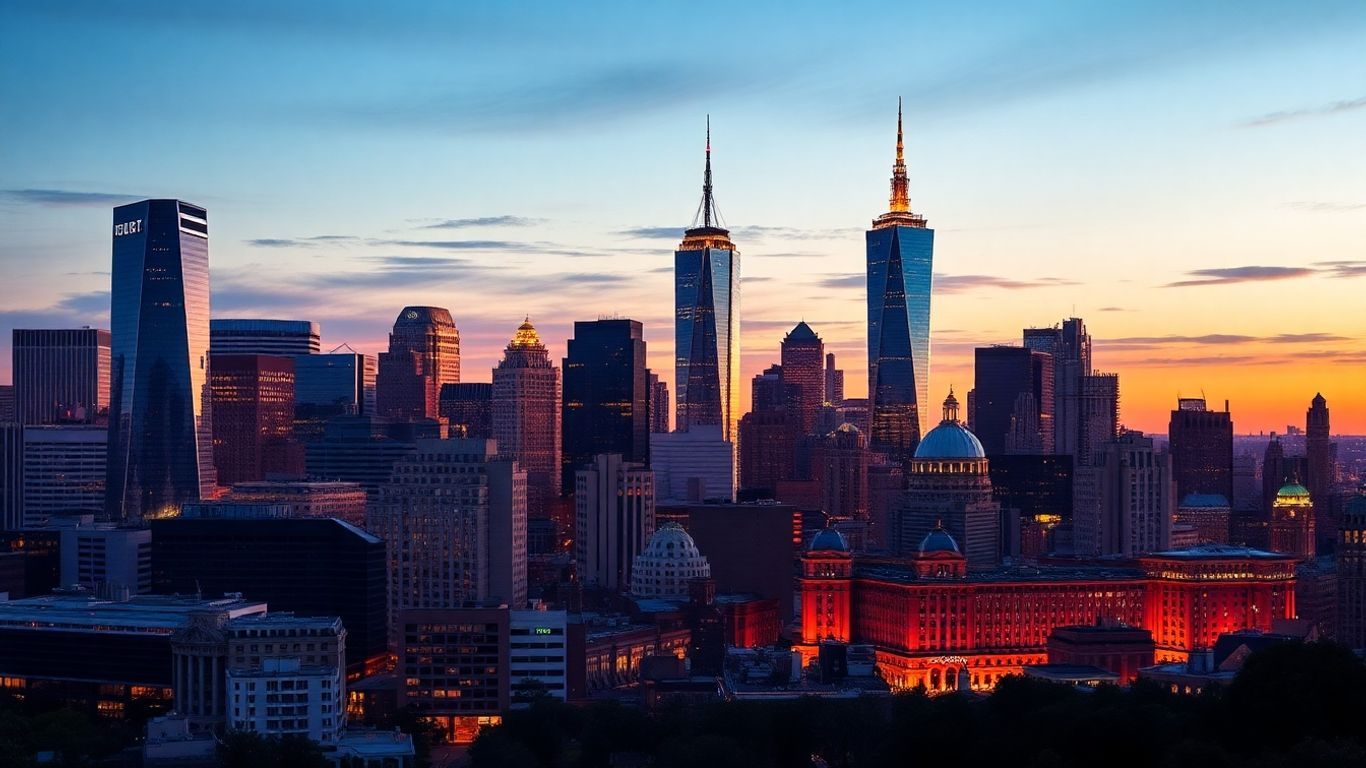 Interactive map of US cities and landmarks.