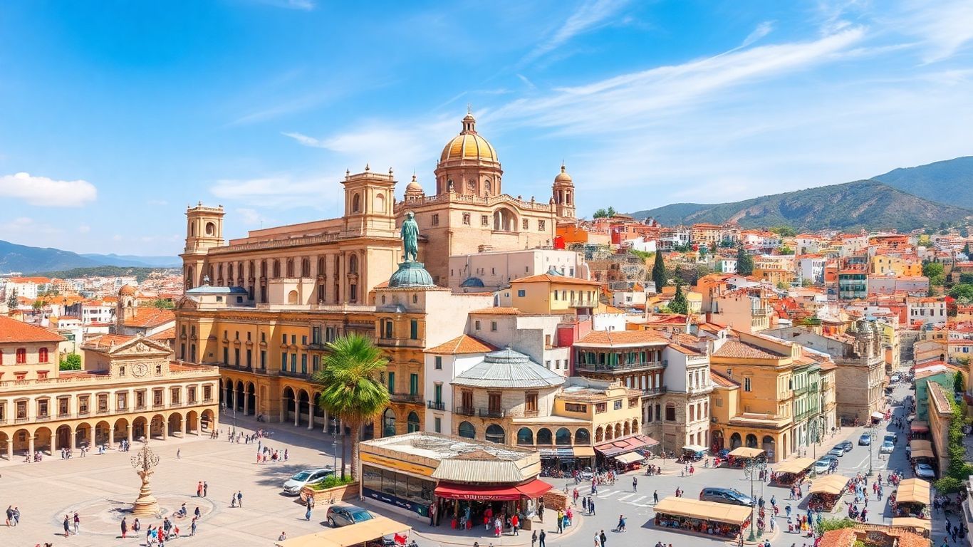 Collage of Spanish cityscapes and architecture.