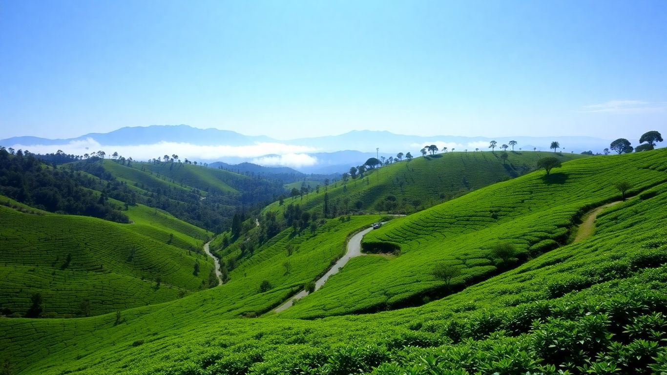 Cameron Highlands tea plantations and rolling hills