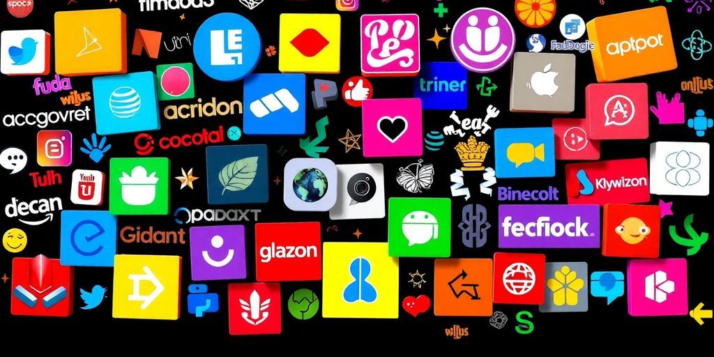 Collage of brand logos and creative media elements.