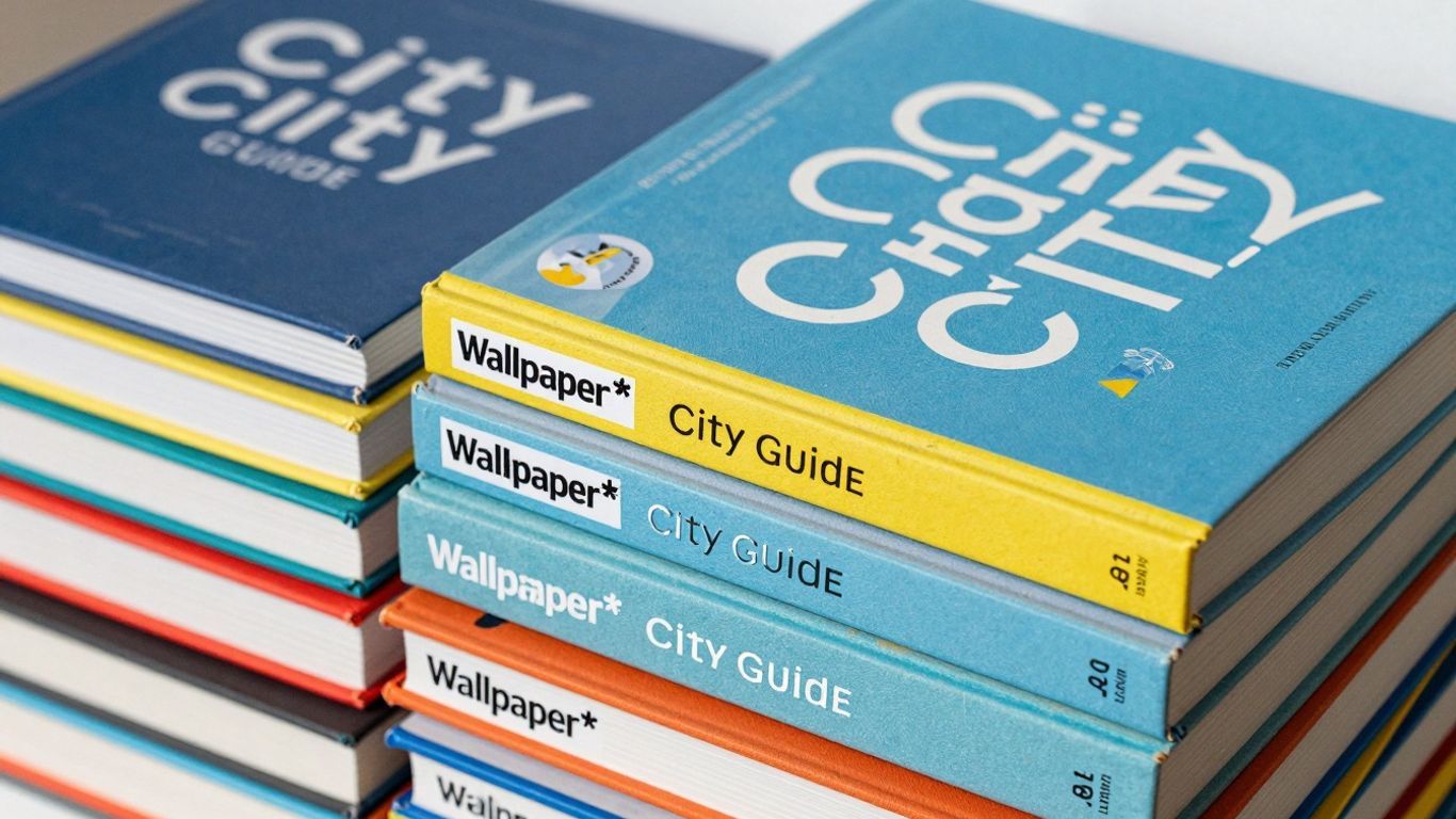 Wallpaper City Guide books stacked together.