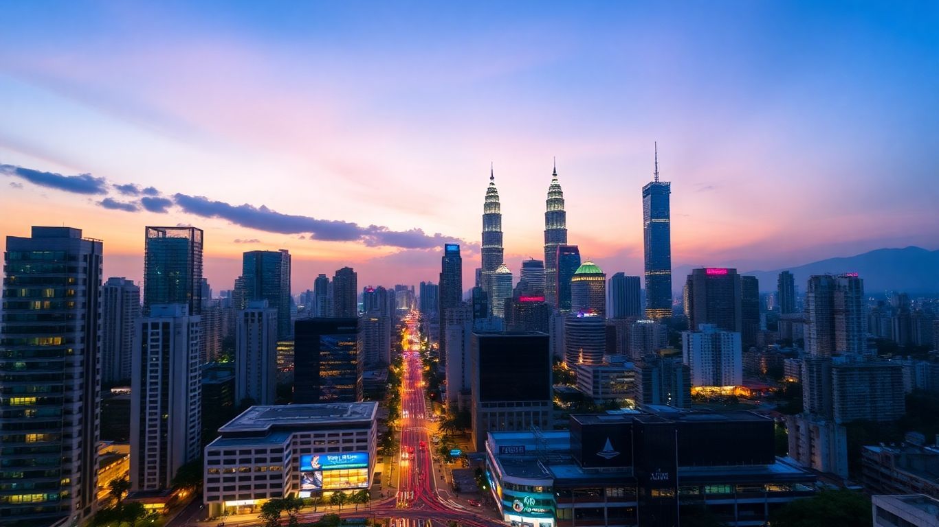 Kuala Lumpur skyline at dusk