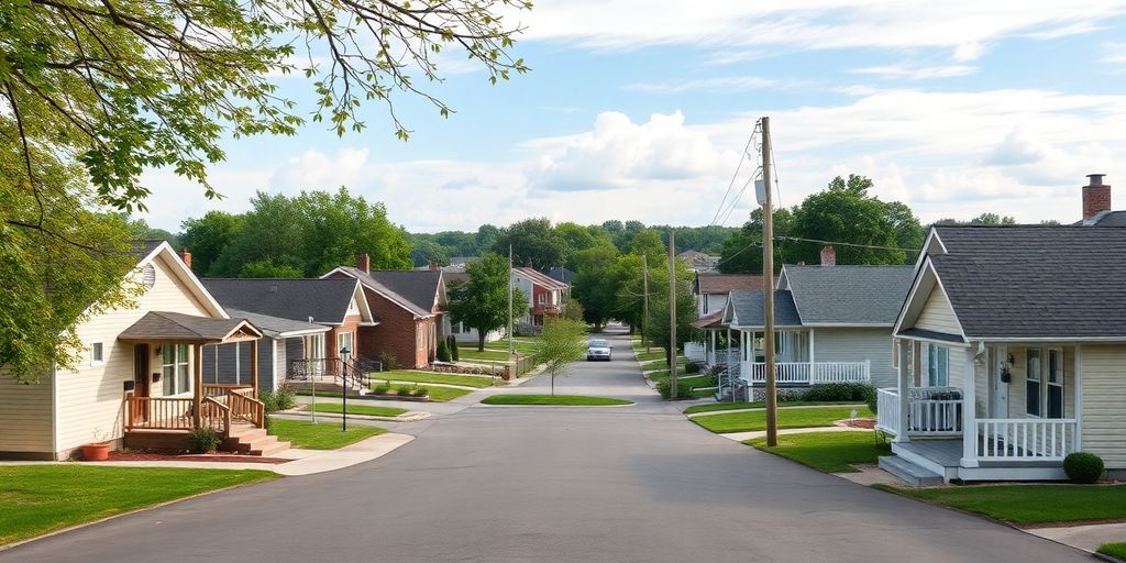 Affordable small town homes in the US.