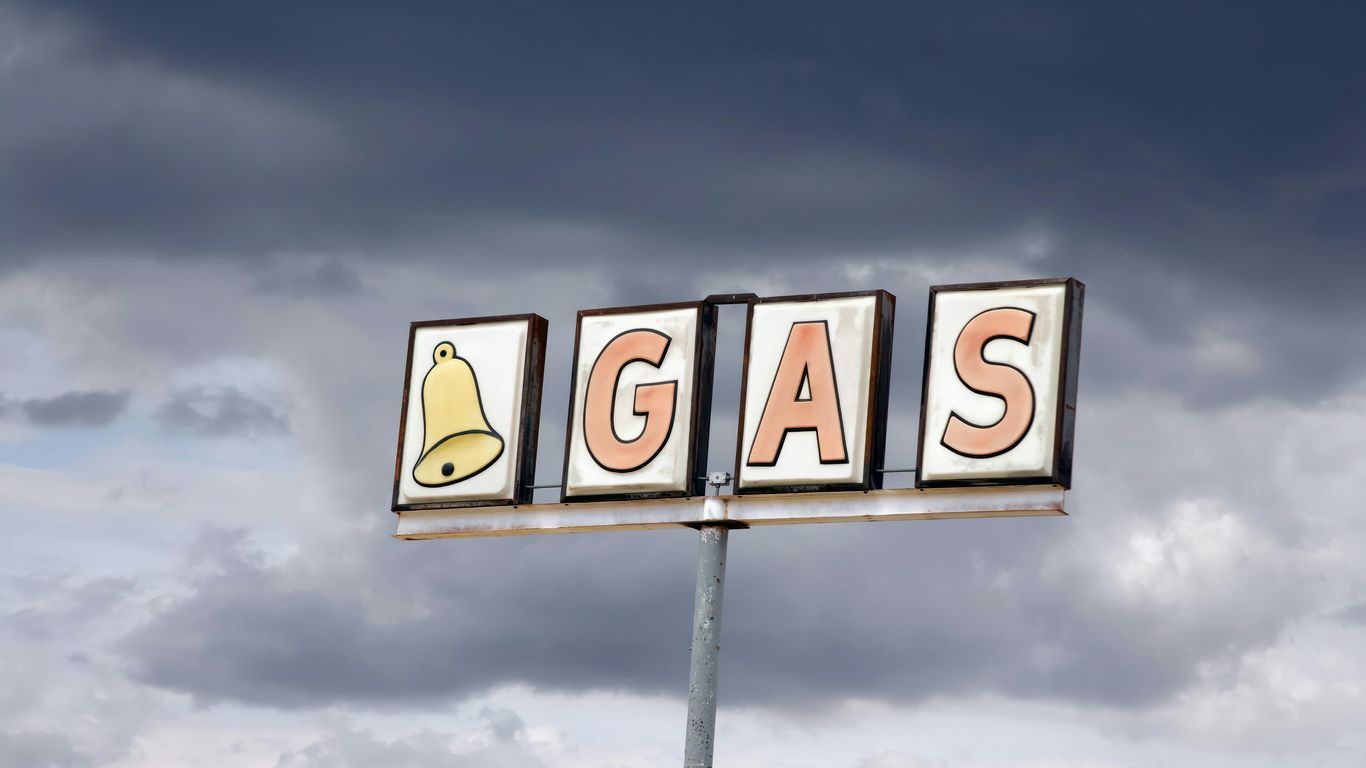 Gas sign in rural Arizona