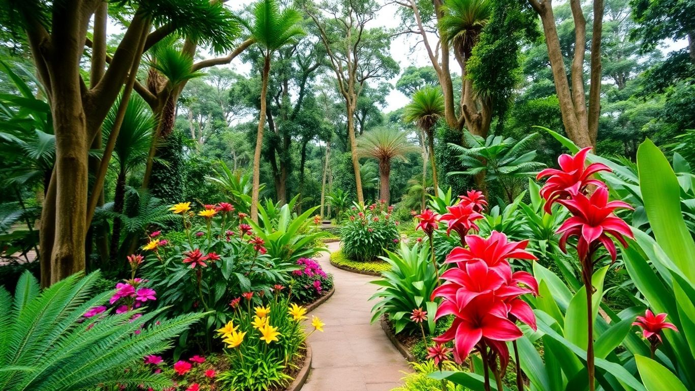 Malaysia Botanical Gardens lush greenery and exotic flowers
