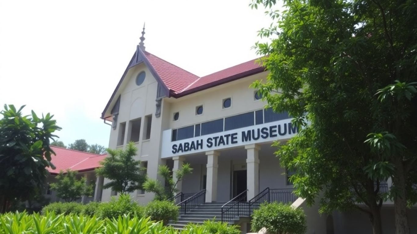 Sabah State Museum exterior with greenery