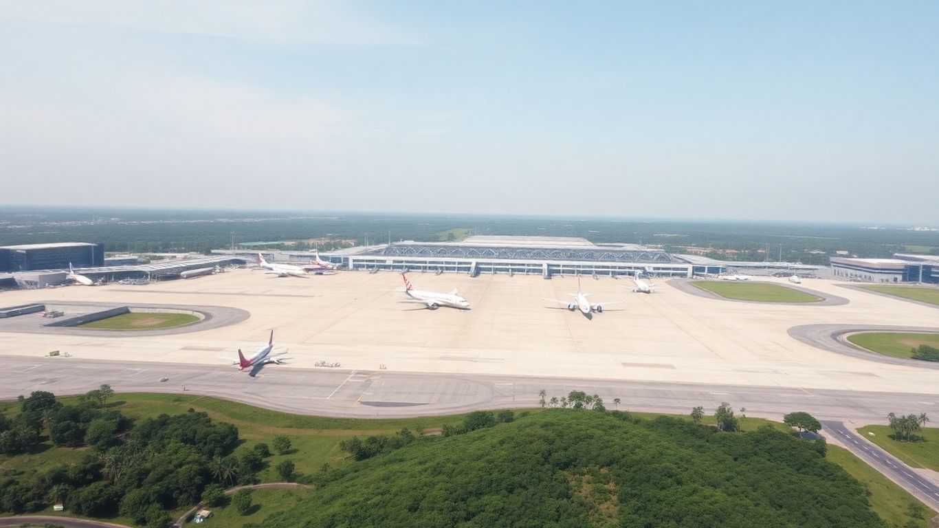 Sultan Abdul Aziz Shah Airport tarmac and terminal buildings