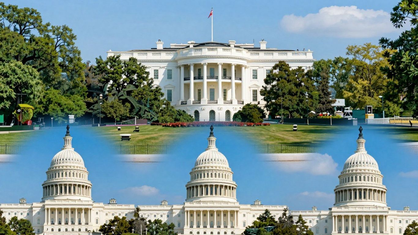 Iconic landmarks of America's capital cities.