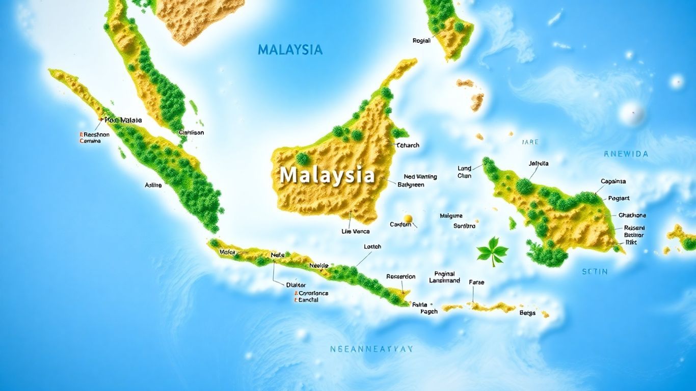 Map of Peninsular Malaysia by state