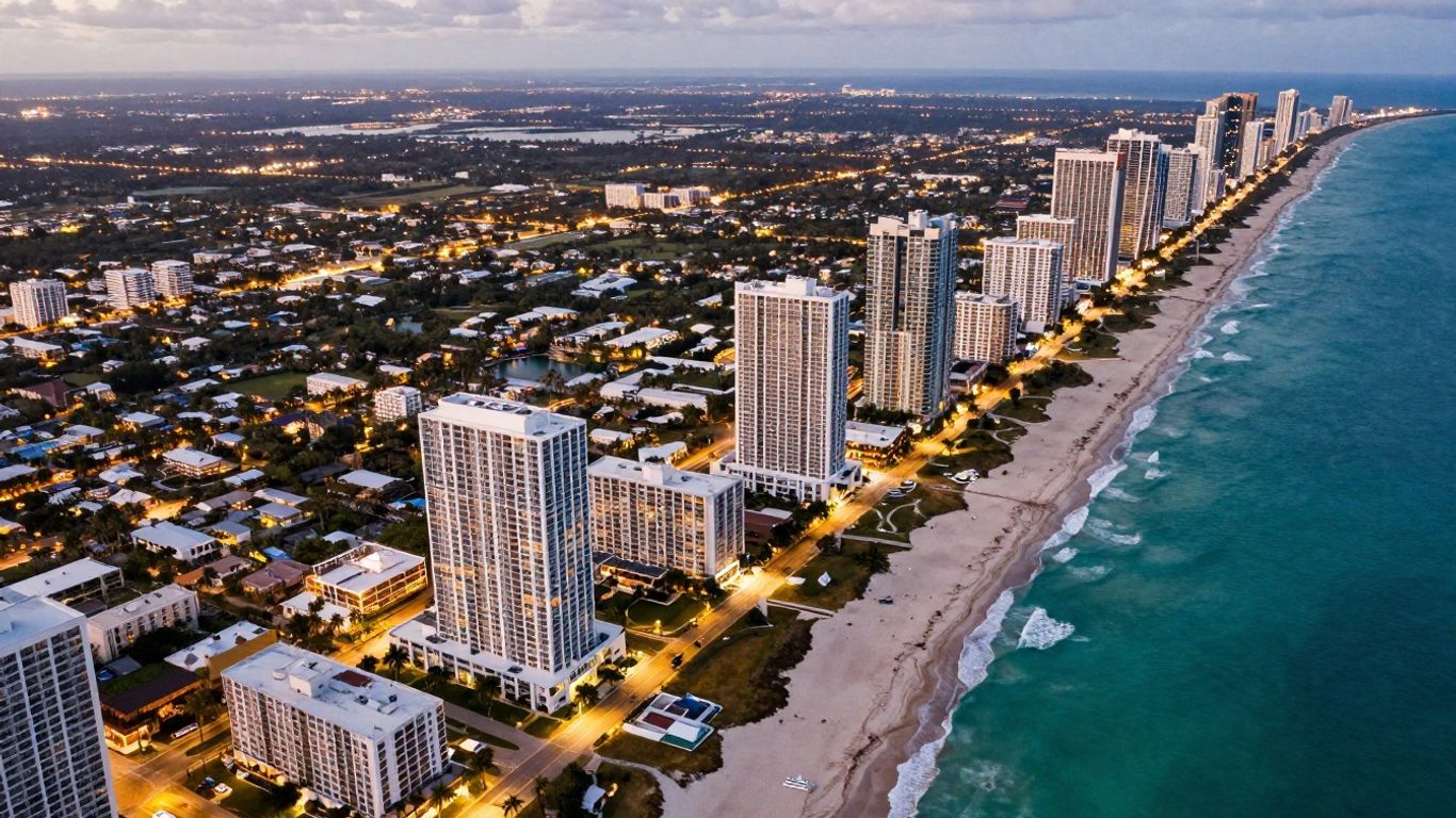 Interactive map of Florida cities and urban centers.