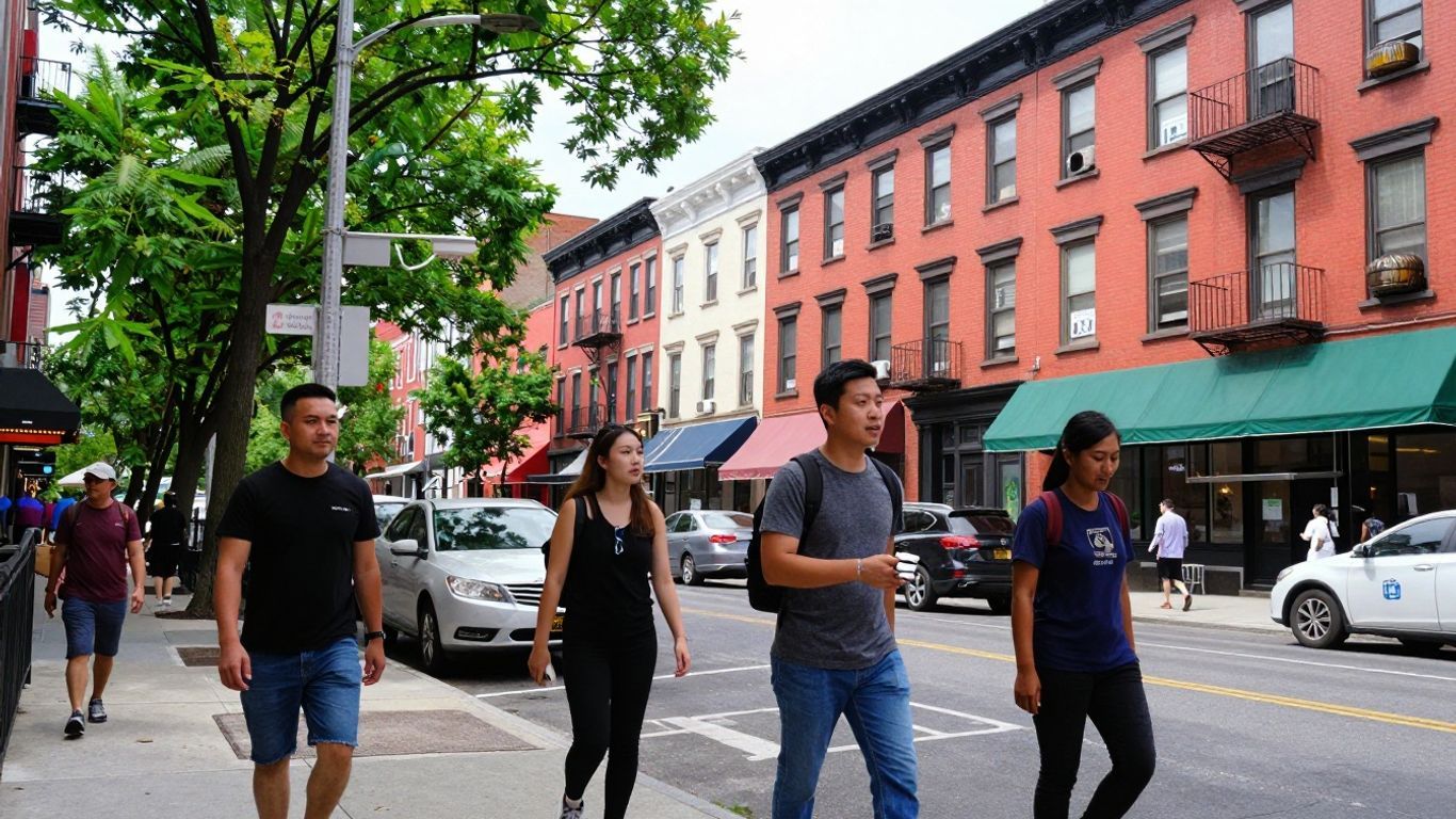 Street view of The Bronx, New York City